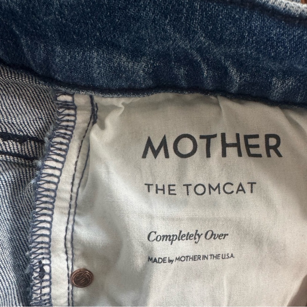 Mother The Tomcat High Rise Button Fly Distressed Jeans Women 26 Completely Over - Picture 10 of 12